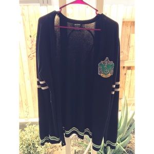 Slytherin hot topic cardigan.